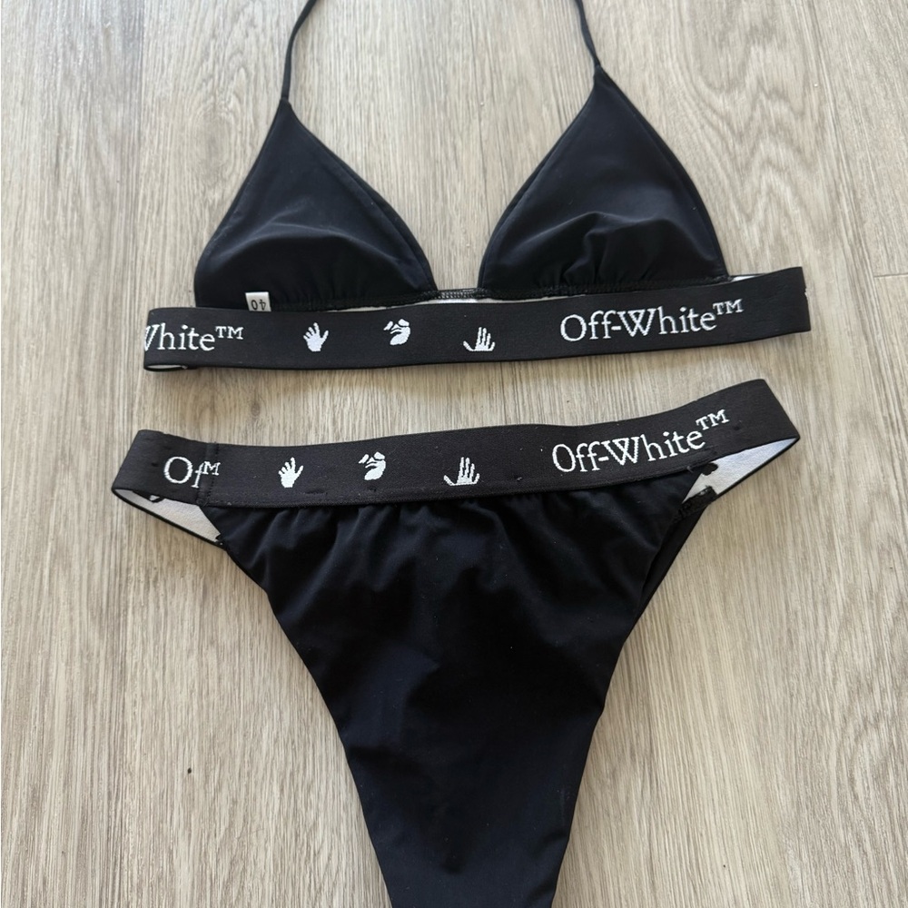 Off-White Black Bikini Set - Picture 4 of 6